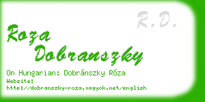 roza dobranszky business card