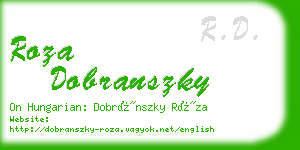 roza dobranszky business card